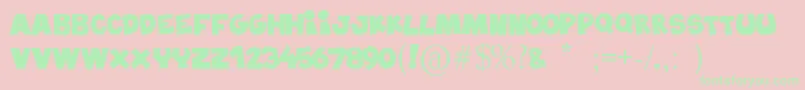 Blablahawk Font – Green Fonts on Pink Background