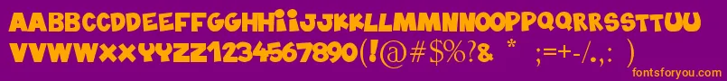 Blablahawk Font – Orange Fonts on Purple Background