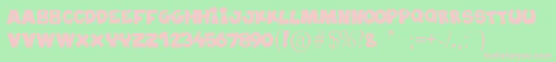 Blablahawk Font – Pink Fonts on Green Background