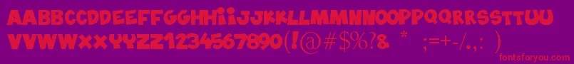 Blablahawk Font – Red Fonts on Purple Background