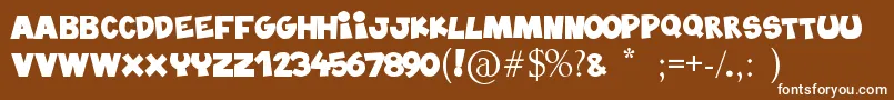 Blablahawk Font – White Fonts on Brown Background