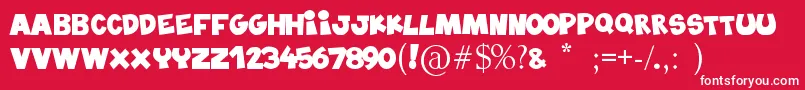 Blablahawk Font – White Fonts on Red Background