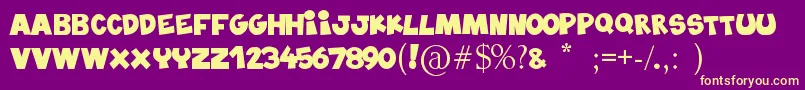 Blablahawk Font – Yellow Fonts on Purple Background