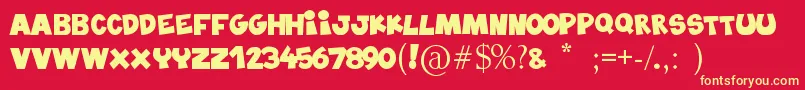 Blablahawk Font – Yellow Fonts on Red Background