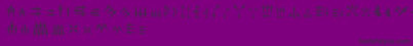 Daggersalphabet Font – Black Fonts on Purple Background