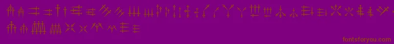 Daggersalphabet Font – Brown Fonts on Purple Background