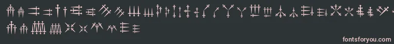 Daggersalphabet Font – Pink Fonts on Black Background