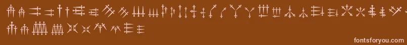 Шрифт Daggersalphabet – розовые шрифты на коричневом фоне