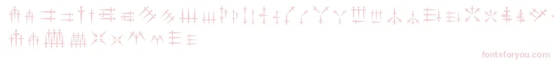 Daggersalphabet Font – Pink Fonts on White Background