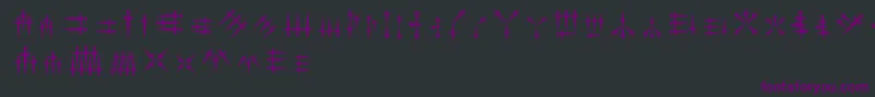 フォントDaggersalphabet – 黒い背景に紫のフォント