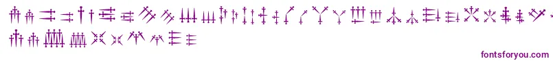 Daggersalphabet Font – Purple Fonts on White Background