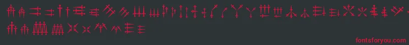 Шрифт Daggersalphabet – красные шрифты на чёрном фоне