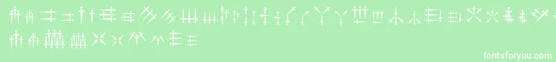 Daggersalphabet Font – White Fonts on Green Background
