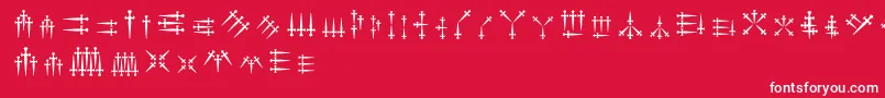 Daggersalphabet Font – White Fonts on Red Background