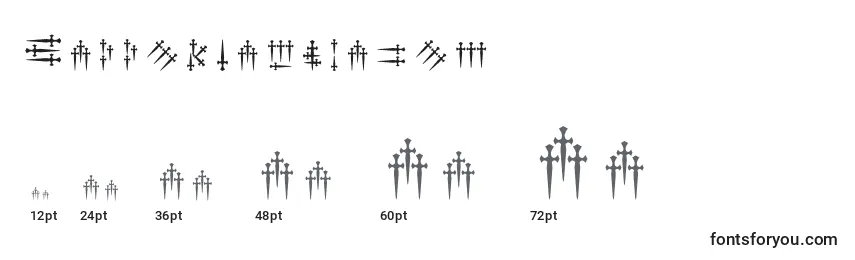 Daggersalphabet Font Sizes