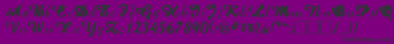 Jetplane-Schriftart – Schwarze Schriften auf violettem Hintergrund