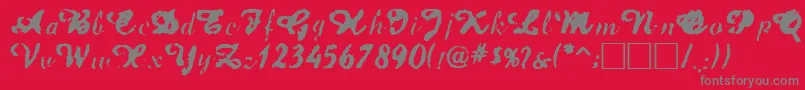 Jetplane Font – Gray Fonts on Red Background
