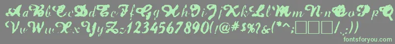 Jetplane Font – Green Fonts on Gray Background