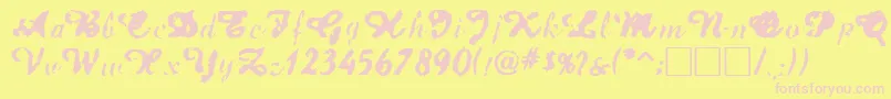 Jetplane Font – Pink Fonts on Yellow Background