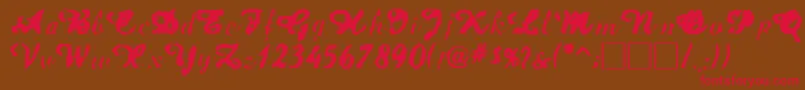 Jetplane Font – Red Fonts on Brown Background