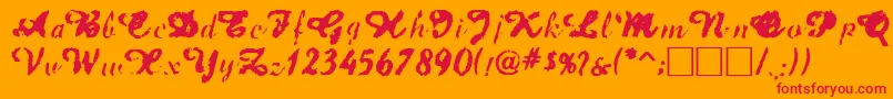 Jetplane Font – Red Fonts on Orange Background