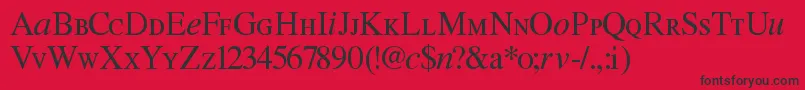 Weitere Informationen zur Willg-Schriftart Willg-Schriftart – Schwarze Schriften auf rotem Hintergrund