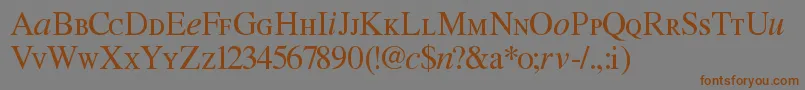 Willg-Schriftart – Braune Schriften auf grauem Hintergrund