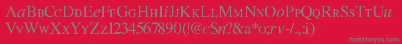 Willg Font – Gray Fonts on Red Background