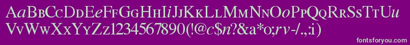 Willg Font – Green Fonts on Purple Background