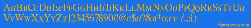 Willg Font – Orange Fonts on Blue Background