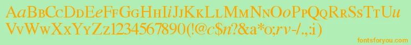 Willg Font – Orange Fonts on Green Background