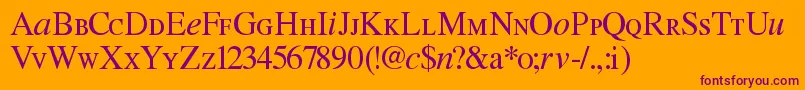 Willg Font – Purple Fonts on Orange Background