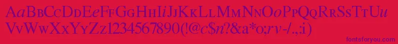 Willg Font – Purple Fonts on Red Background