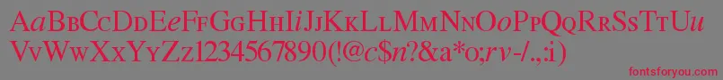 Willg Font – Red Fonts on Gray Background