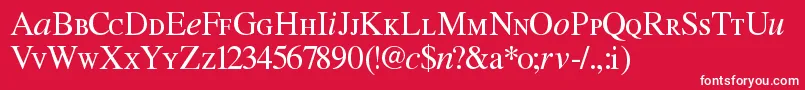 Willg Font – White Fonts on Red Background