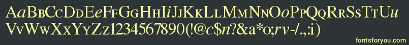 Willg Font – Yellow Fonts on Black Background