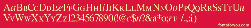 Willg Font – Yellow Fonts on Red Background