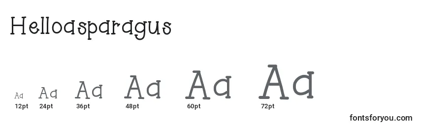 Helloasparagus Font Sizes