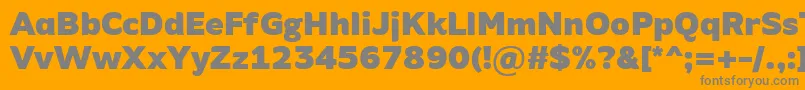 AminoAltBlack Font – Gray Fonts on Orange Background