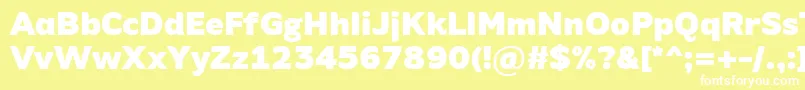 AminoAltBlack Font – White Fonts on Yellow Background