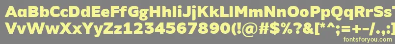 AminoAltBlack Font – Yellow Fonts on Gray Background