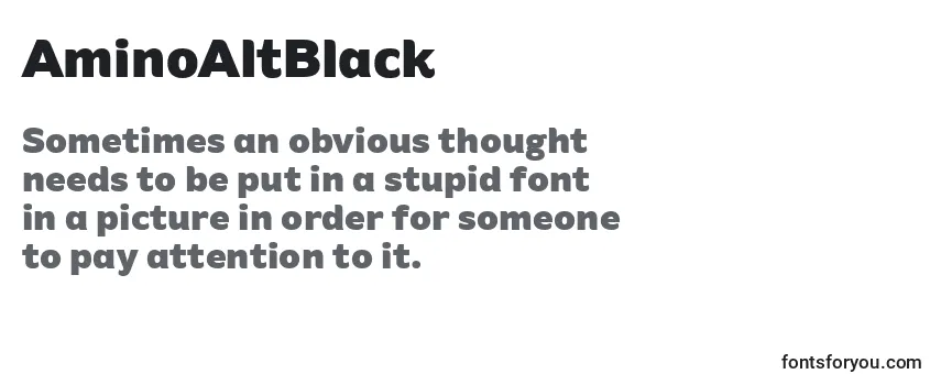 Review of the AminoAltBlack Font