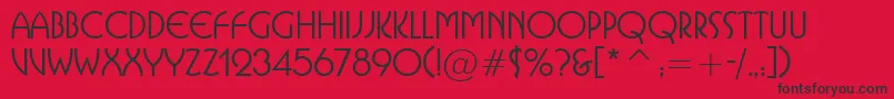 IsolatSsi Font – Black Fonts on Red Background
