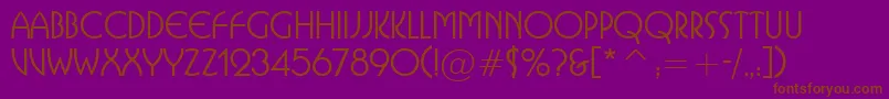 IsolatSsi Font – Brown Fonts on Purple Background