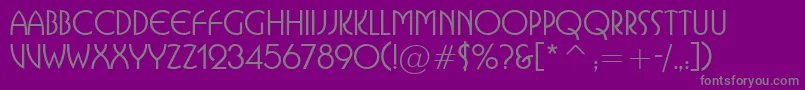 IsolatSsi-fontti – harmaat kirjasimet violetilla taustalla
