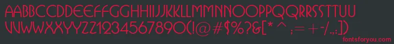 IsolatSsi Font – Red Fonts on Black Background