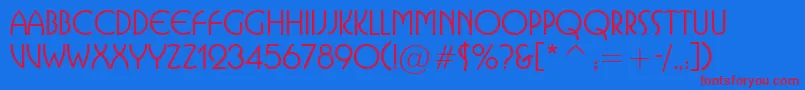 IsolatSsi Font – Red Fonts on Blue Background