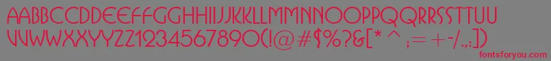 IsolatSsi Font – Red Fonts on Gray Background