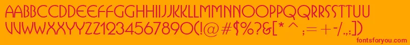 IsolatSsi Font – Red Fonts on Orange Background