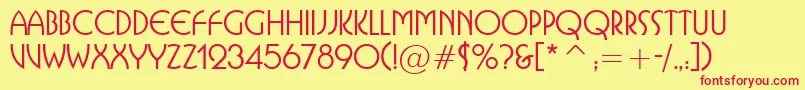 IsolatSsi Font – Red Fonts on Yellow Background